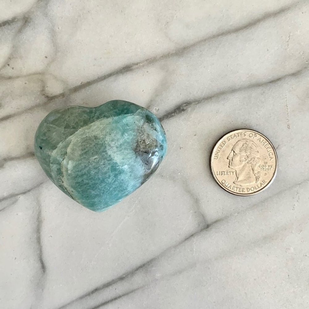 Amazonite Heart Duo - Picture 3 of 8